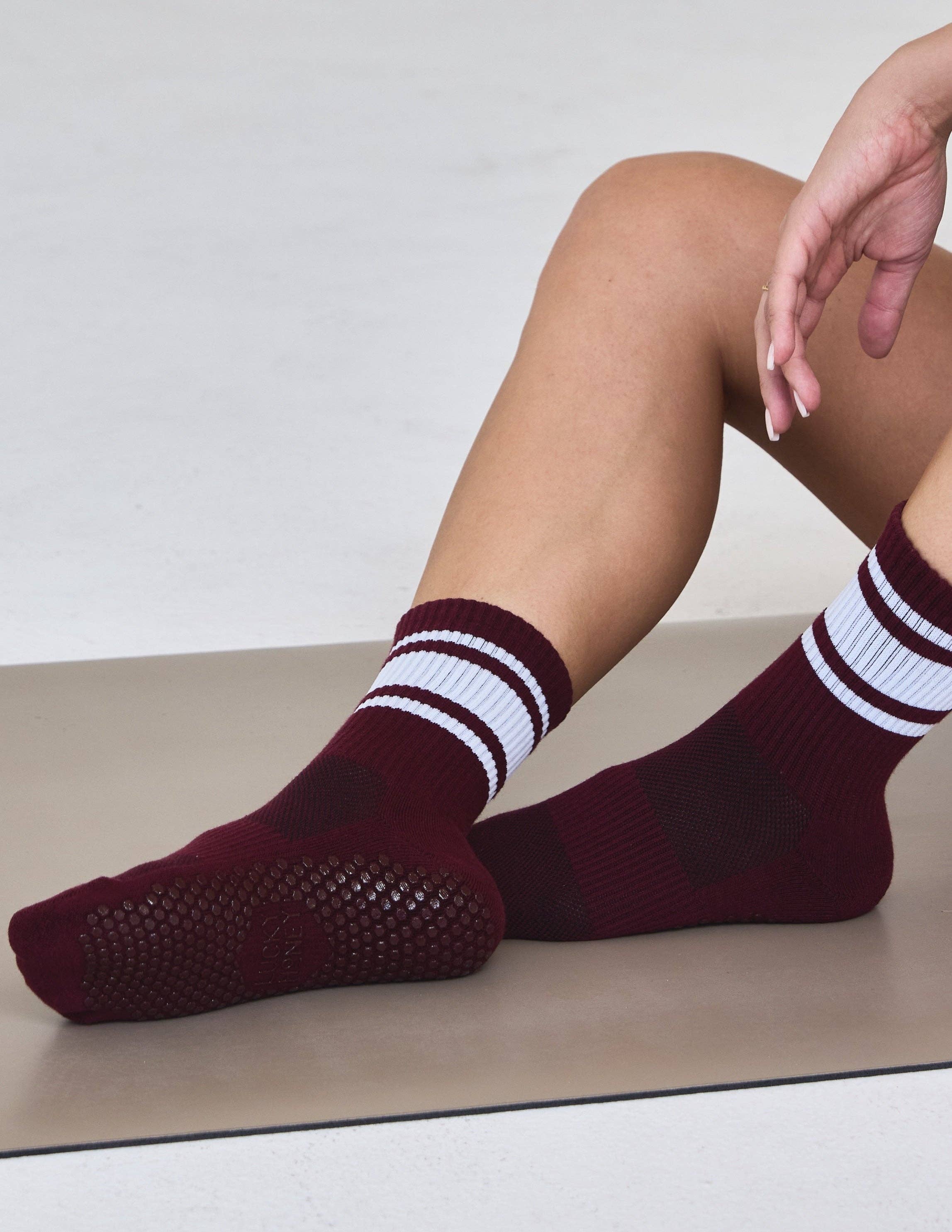 LUCKY HONEY - The Crew Stripe Grip Sock