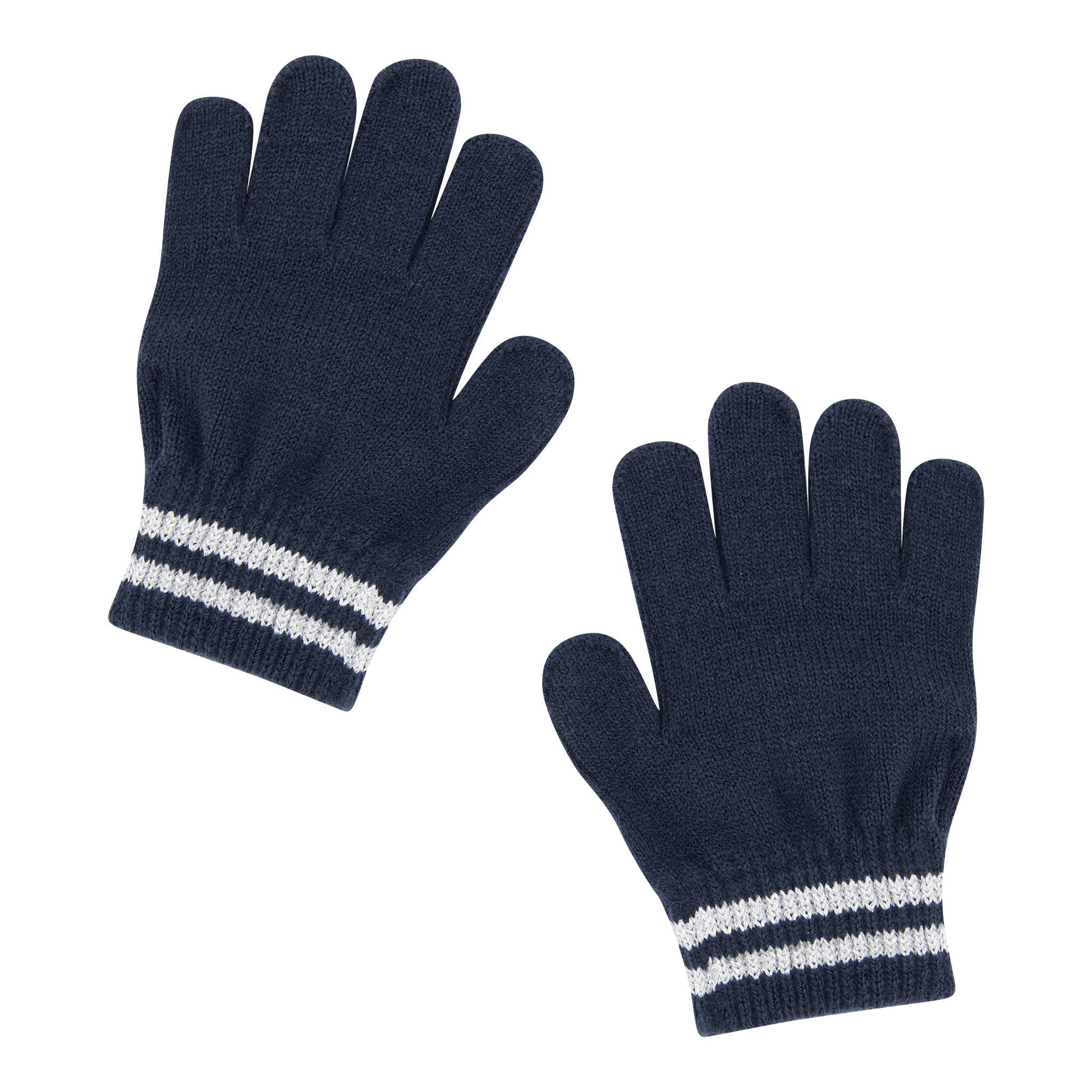 Andy & Evan - Boys Toddler / Kid Navy Star Hat & Glove Set - For All Elements