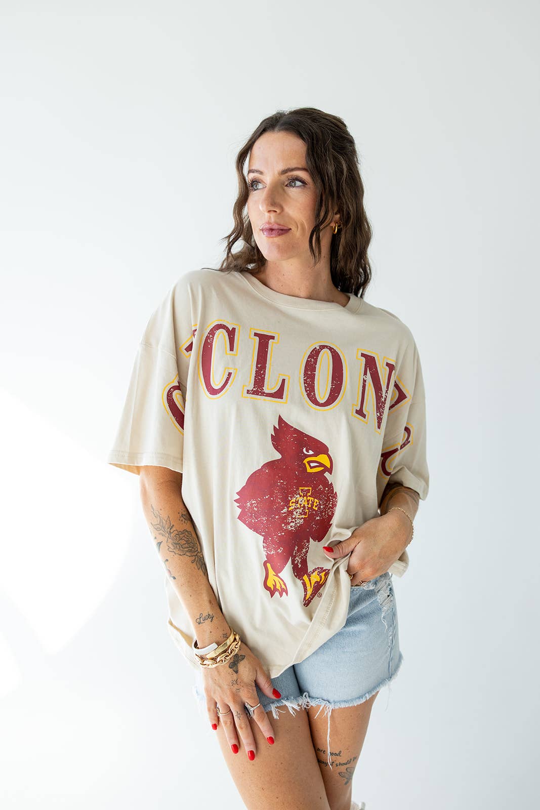 Gameday Social Apparel Co.® - Iowa State Southern Split Oversized Band Tee - For All Elements