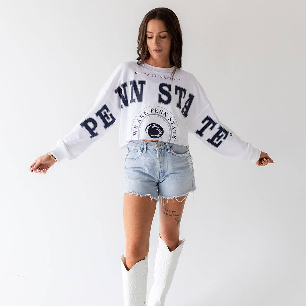 Gameday Social Apparel Co.® - Penn State Phipps Split Cropped Longsleeve - For All Elements