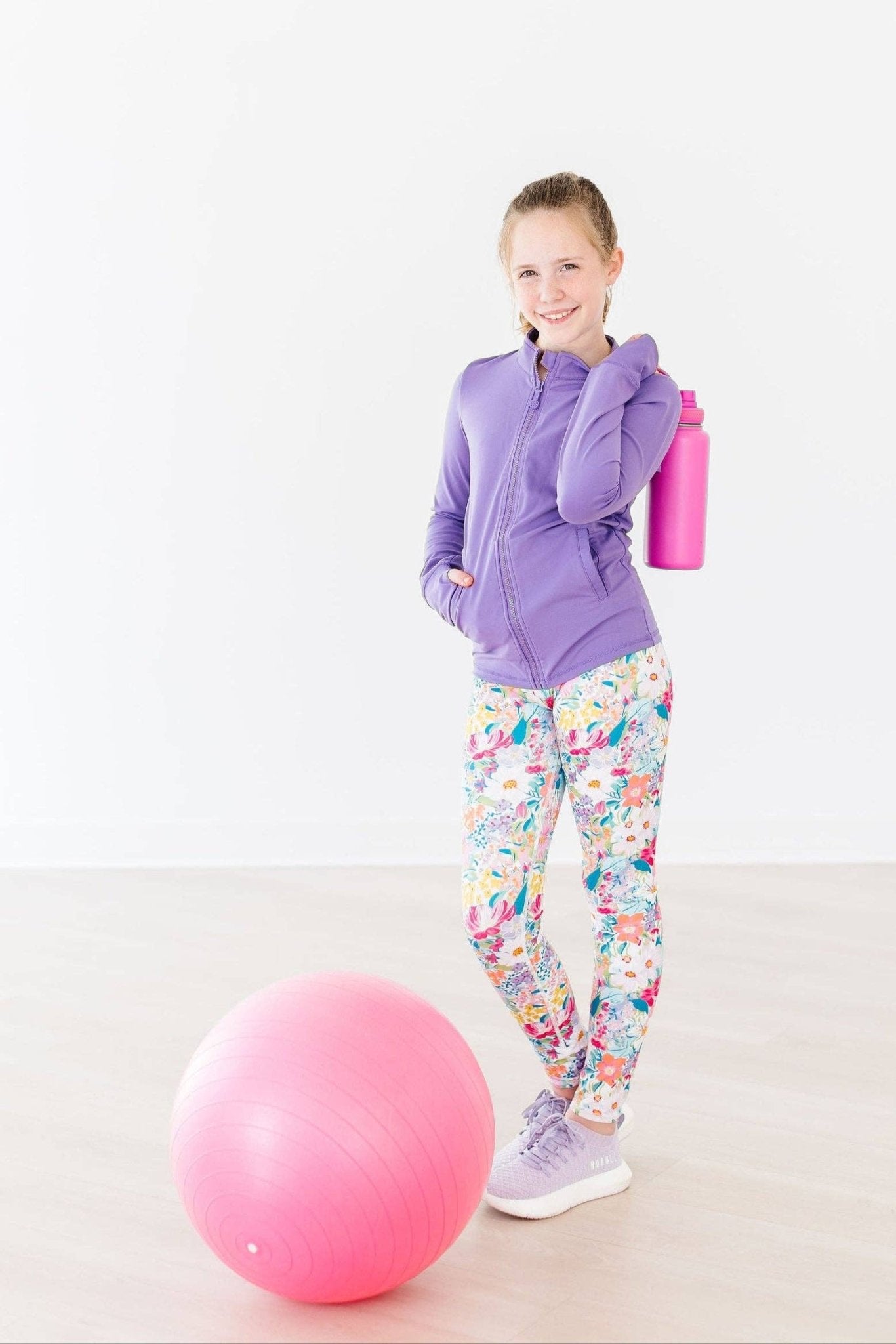 Mila & Rose - Playful Purple Full - Zip Ruffle Active Jacket - For All Elements