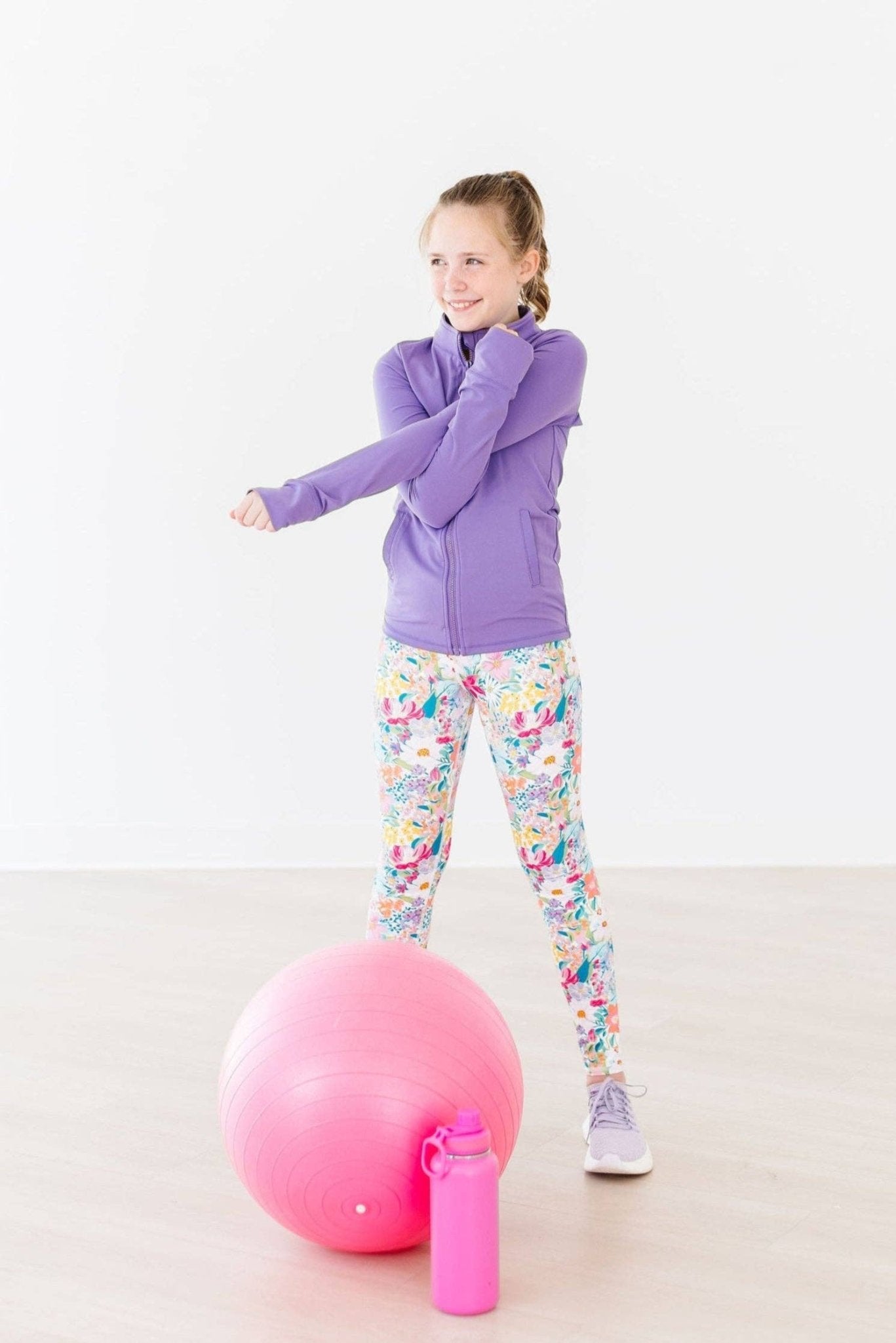 Mila & Rose - Playful Purple Full - Zip Ruffle Active Jacket - For All Elements