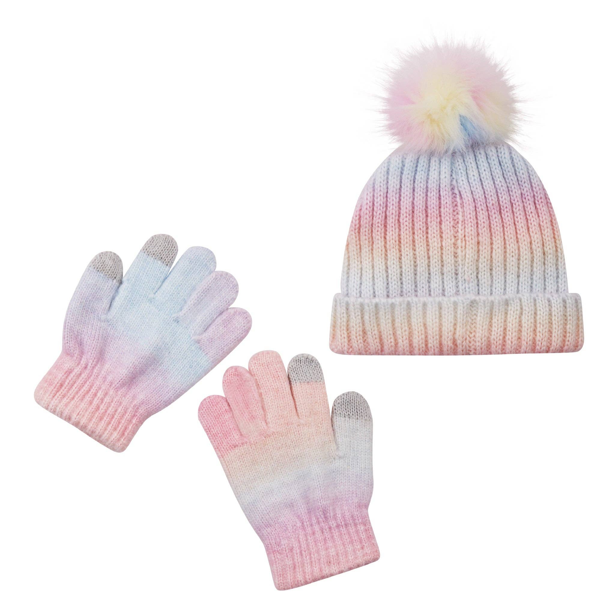 Andy & Evan - Toddler / Kids Winter Hat & Glove Set | Pink Confetti - For All Elements