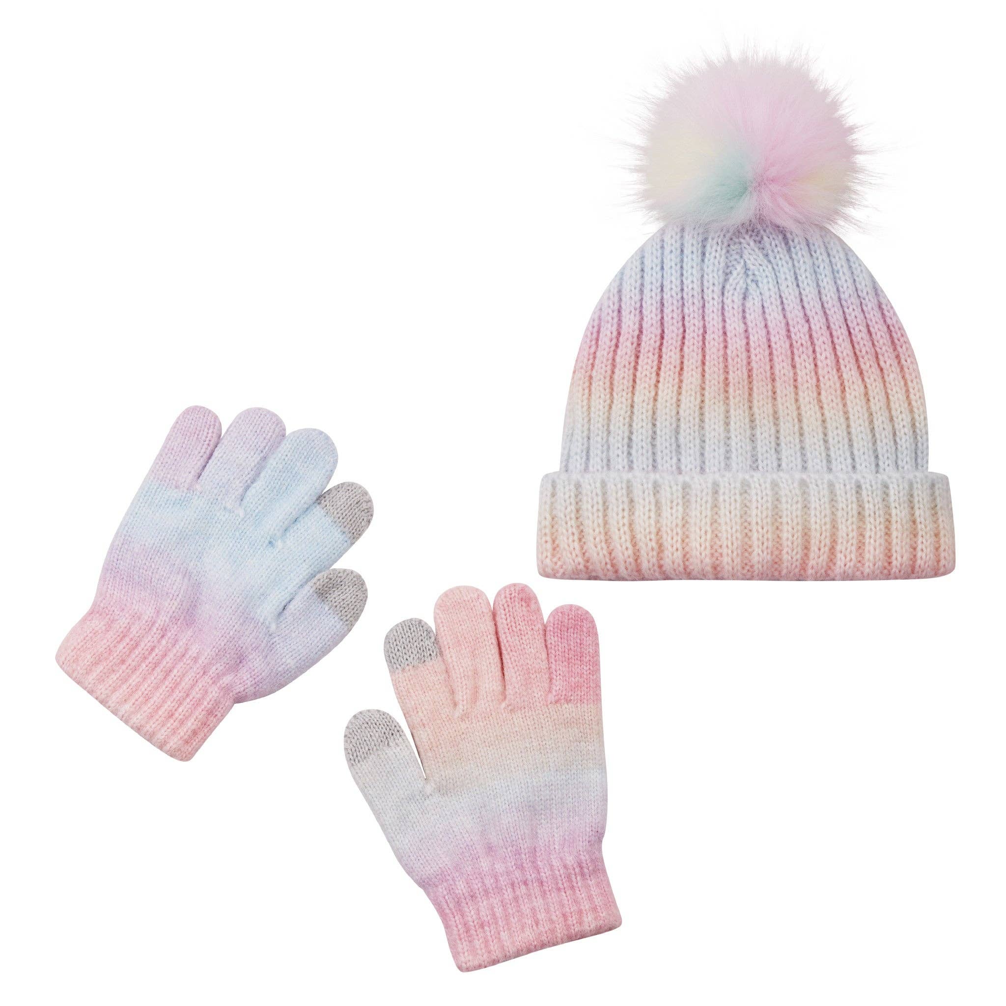 Andy & Evan - Toddler / Kids Winter Hat & Glove Set | Pink Confetti - For All Elements