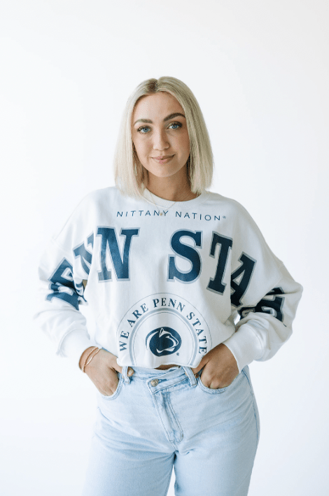 Gameday Social Apparel Co.® - Penn State Phipps Split Cropped Longsleeve - For All Elements