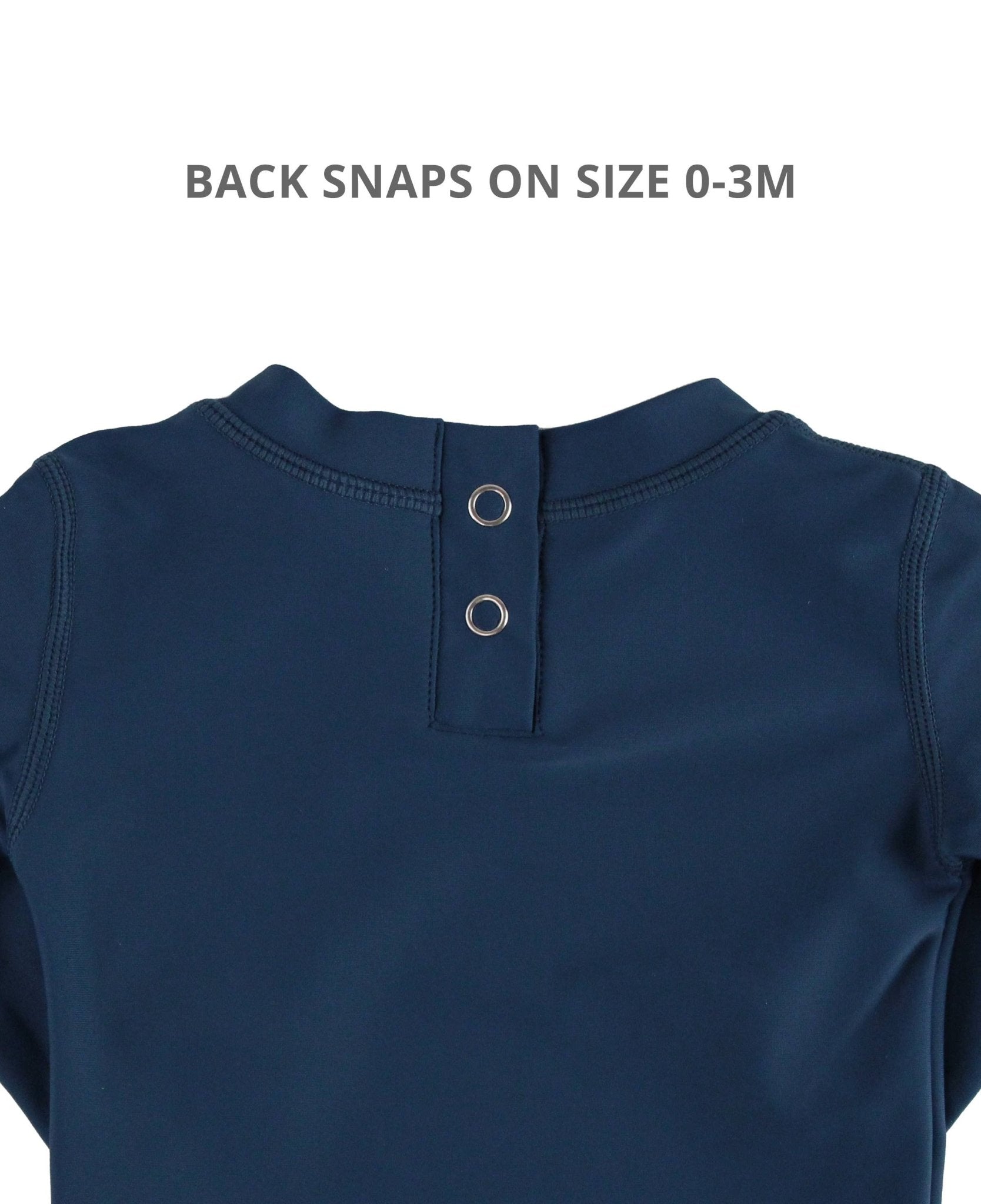 RuffleButts + RuggedButts - Boys Navy Long Sleeve Rash Guard - For All Elements
