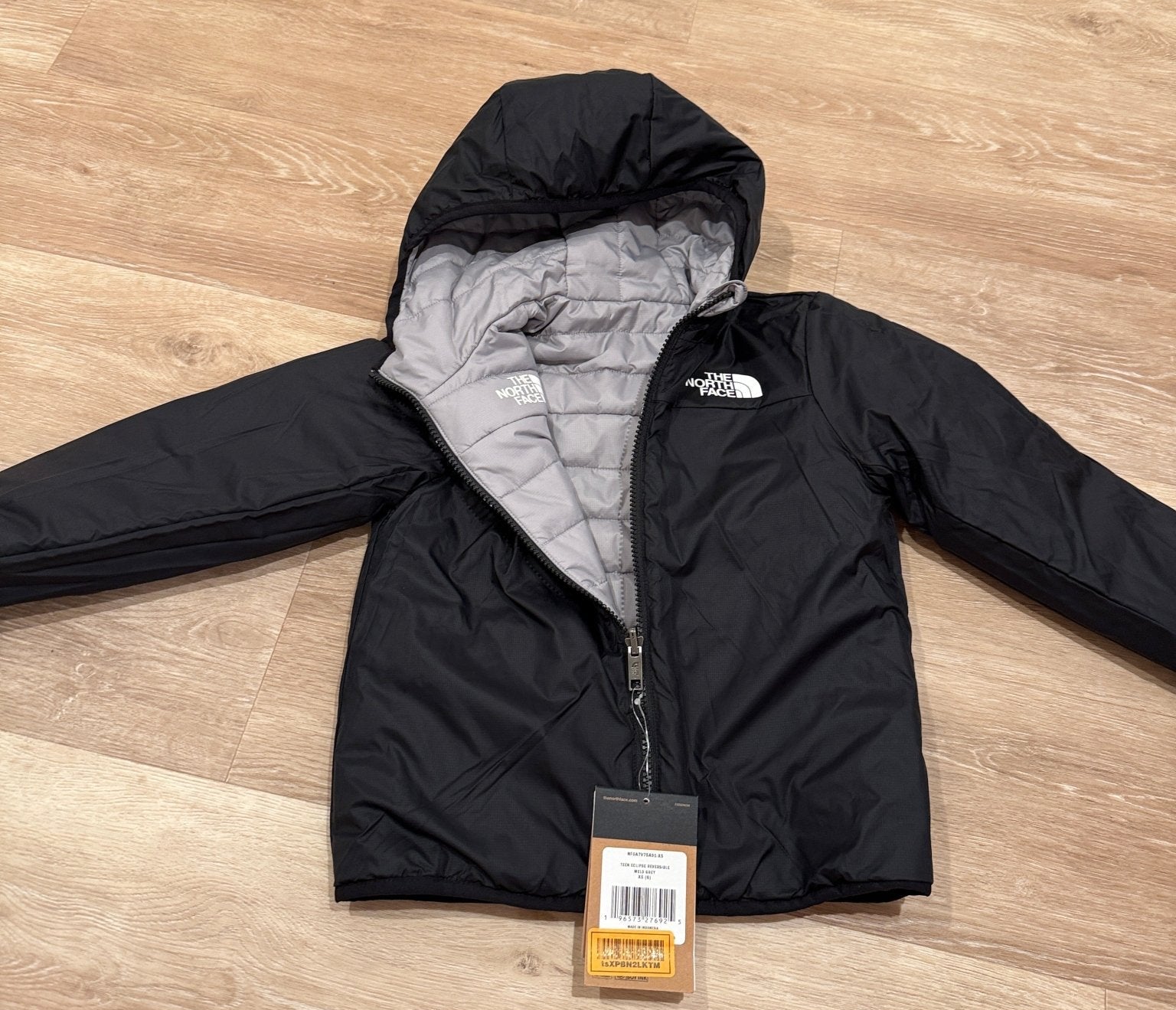 The North Face Big Kids Gray Eclipse Reversible Insulated Jacket - For All Elements