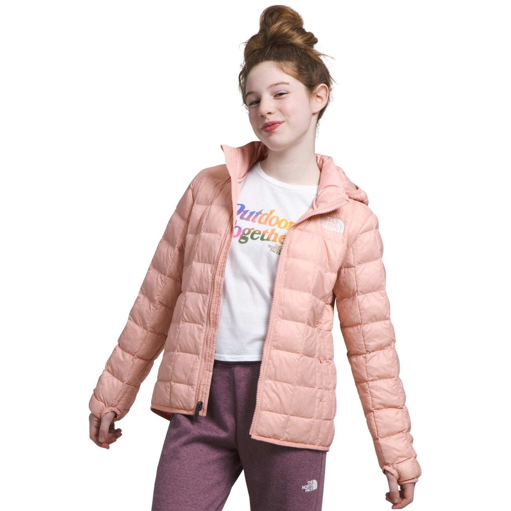 The North Face Girl's ThermoballTM Hooded Jacket - For All Elements